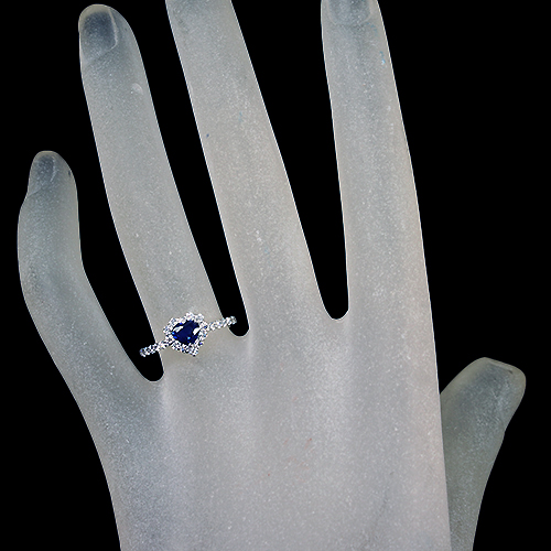 専用JE365★高級 ブルーダイヤモンド0.439ct プラチナ リング ブルーダイヤモンド/ダイヤモンド プラチナリング（ラボグロウン