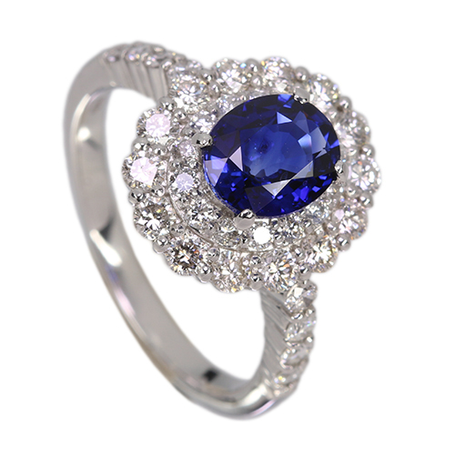 ロイヤルブルーサファイア 1.3ct ダイヤモンド 約1ct プラチナ ロイヤルブルーサファイア 1.3ct ダイヤモンド 約1ct プラチナ