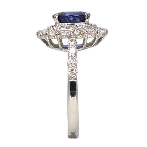ロイヤルブルーサファイア 1.3ct ダイヤモンド 約1ct プラチナ リング