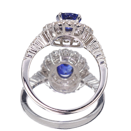 第454回抽選販売＞ロイヤルブルーサファイア 1.3ct ダイヤモンド