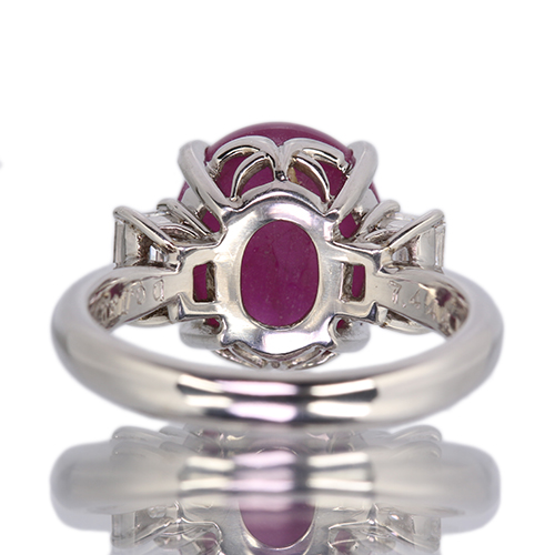 スタールビー 7.4ct ダイヤモンド 0.7ct プラチナ リング(指輪)【品質