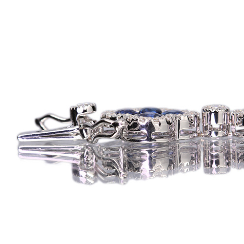 ブルーサファイア 約8ct ダイヤモンド 2.5ct ホワイトゴールド