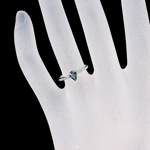 モンタナ産サファイア 0.45ct ダイヤモンド プラチナ リング(指輪