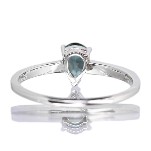 モンタナ産サファイア 0.45ct ダイヤモンド プラチナ リング(指輪