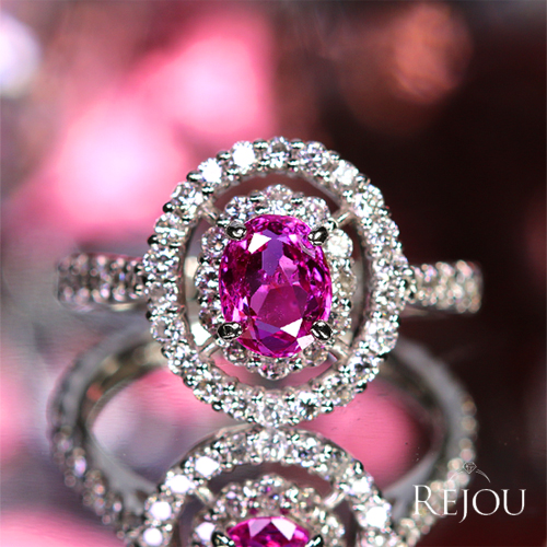 第455回抽選販売＞非加熱ピンクサファイア 約1ct ダイヤモンド