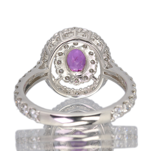 第455回抽選販売＞非加熱ピンクサファイア 約1ct ダイヤモンド