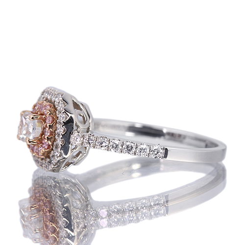 ブルーダイヤモンド 0.286ct/LGB/VS2 ピンクダイヤモンド 0.08ct