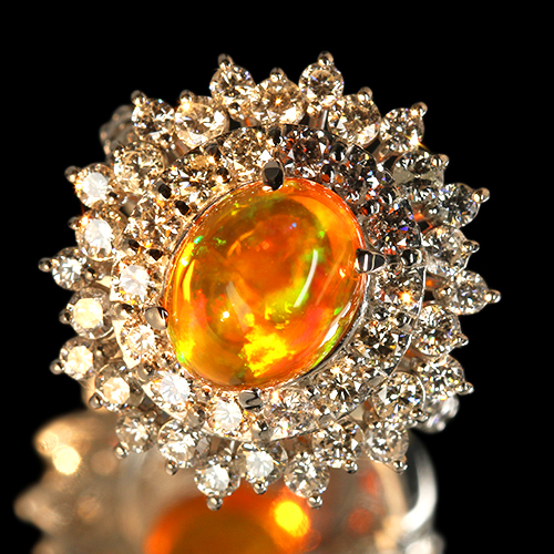 第456回抽選販売＞メキシコ産ファイアオパール 約3ct