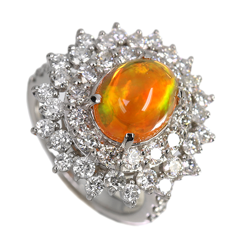 第456回抽選販売＞メキシコ産ファイアオパール 約3ct