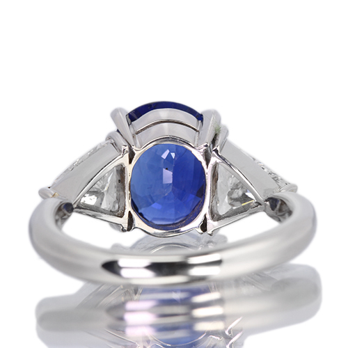 ロイヤルブルーサファイア 約3ct ダイヤモンド 1ct プラチナ リング