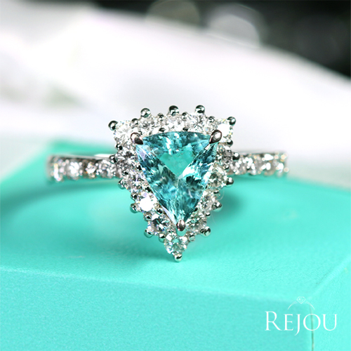 パライバトルマリン 約1.1ct ダイヤモンド 0.5ct プラチナ リング(指輪