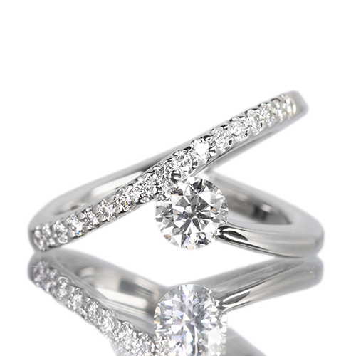 ◯ダイヤ プラチナ ピンキーリング◯ ダイヤモンド 0.368ct ダイヤモンド 0.17ct プラチナ ピンキー
