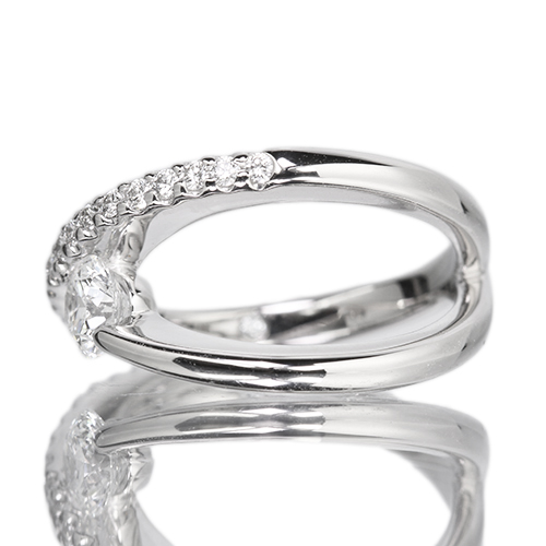 ◯ダイヤ プラチナ ピンキーリング◯ ダイヤモンド 0.368ct ダイヤモンド 0.17ct プラチナ ピンキー