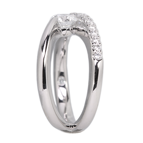 ダイヤモンド 0.368ct ダイヤモンド 0.17ct プラチナ ピンキー