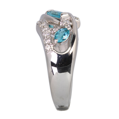 パライバトルマリンリング12号　プラチナ　新品未使用 第457回抽選販売＞ブラジル産パライバトルマリン 0.38ct