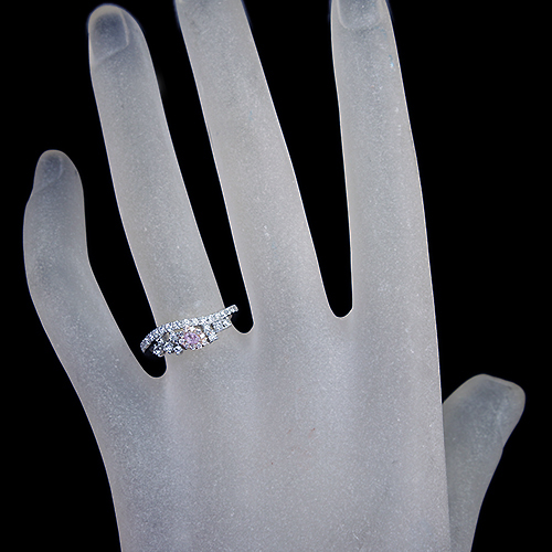 期間限定特別大特価　SALE パープルダイヤモンド0.141ct K18 リング 第336回抽選販売＞ピンクダイヤモンド 0.043ct/FIP/I1