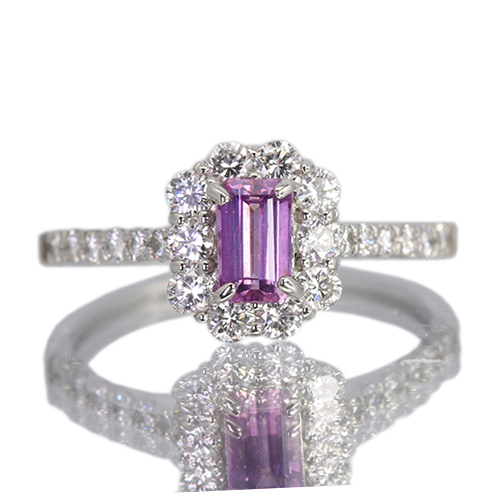 プラチナ✨ダイヤ✖️ピンクサファイアデザインリング❤️ソーティング付き ピンクサファイア 2.1ct ダイヤモンド 0.7ct プラチナ リング