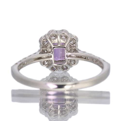 ピンクサファイア 0.6ct ダイヤモンド 0.6ct プラチナ リング(指輪