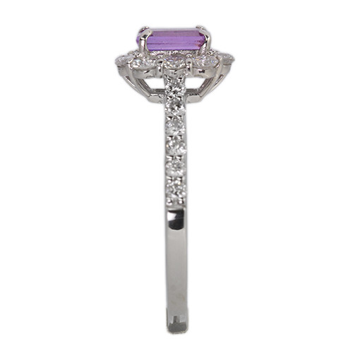 ピンクサファイア 0.6ct ダイヤモンド 0.6ct プラチナ リング(指輪