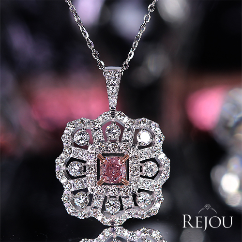 ピンクダイヤモンド 0.38ct/FLOP/SI1 ダイヤモンド 約1ct プラチナ