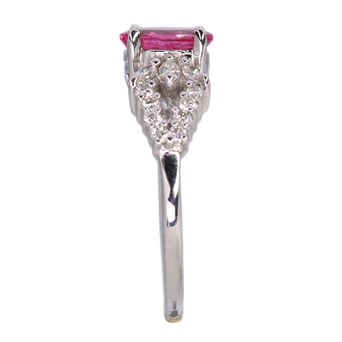 ネオンピンクスピネル 1.0ct ダイヤモンド 0.4ct ホワイトゴールド