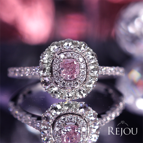 専用JG270★高級 ピンクダイヤモンド0.41ct プラチナ ヘッド ソ付 ピンクダイヤモンド 0.19ct/FP/I1 ダイヤモンドプラチナ リング