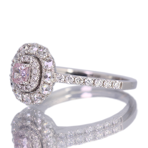 第458回抽選販売＞ピンクダイヤモンド 0.22ct/FPP/I1 ローズカット