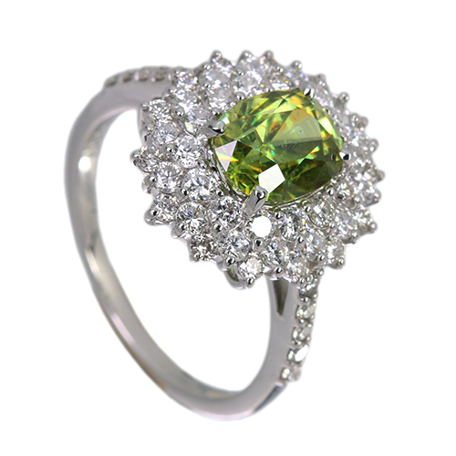 第458回抽選販売＞スフェーン 1.8ct ダイヤモンド 1.0ct