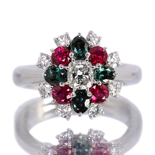 アレキサンドライト　ルビー　ダイヤリング　11号サイズ アレキサンドライト ルビー ダイヤリング 11号サイズ 11号