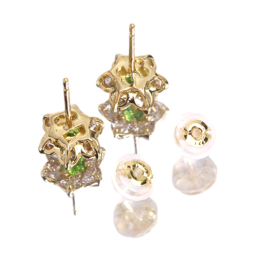 ロシア産デマントイドガーネット 0.18ct ダイヤモンド 0.7ct イエロー