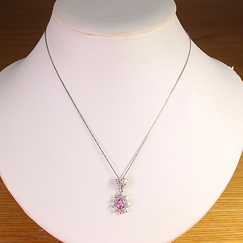 ☆新春スーパーセール☆パパラチアサファイア 0.6ct ダイヤモンド 1.0