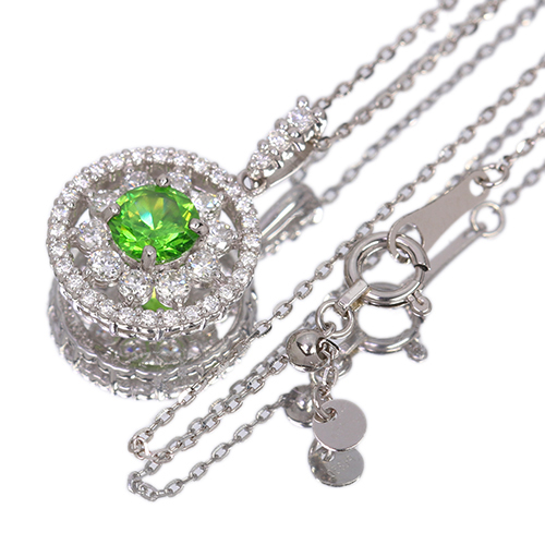 ロシア産デマントイドガーネット 0.6ct ダイヤモンド 約0.5ct プラチナ