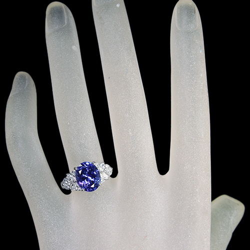 タンザナイト 3.7ct ダイヤモンド 0.5ct プラチナ リング(指輪)【品質