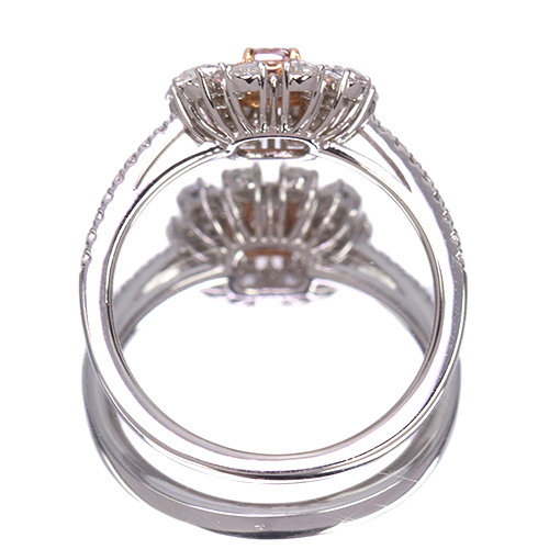 ピンクダイヤモンド 0.14ct/FIPP/VVS2 ダイヤモンド 0.6ct プラチナ