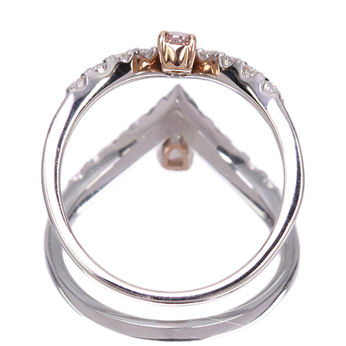 ★★新品!★★天然ダイヤ 0.15ct K18ピンクゴールド 0.705g シンプルデザインが魅力 K18ピンクゴールド 天然ダイヤモンド 0,15ct リング専用 受注生産K18