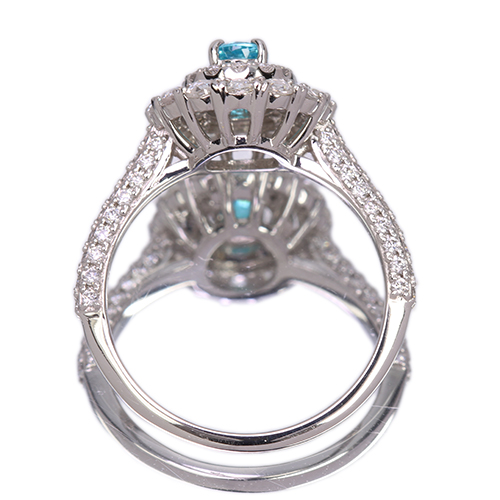c...8　パライバトルマリン0.189ct.ダイヤモンドプラチナリング ブラジル産パライバトルマリン 0.34ct ダイヤモンド 約0.8ct プラチナ