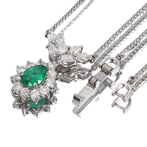 第460回抽選販売＞エメラルド 約0.7ct ダイヤモンド プラチナ