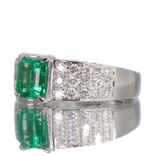 第460回抽選販売＞エメラルド 1.2ct ダイヤモンド 1.0ct プラチナ
