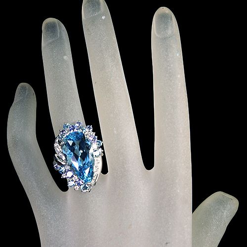 GSTV 1ctタンザナイト アイスブルーサファイア アクアマリン リング GSTV 1ctタンザナイト アイスブルーサファイア アクアマリン リング 3
