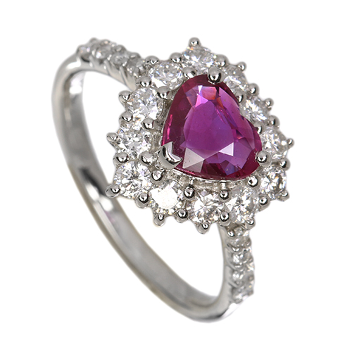 ☆新春スーパーセール☆非加熱ハートシェイプルビー 1.0ct