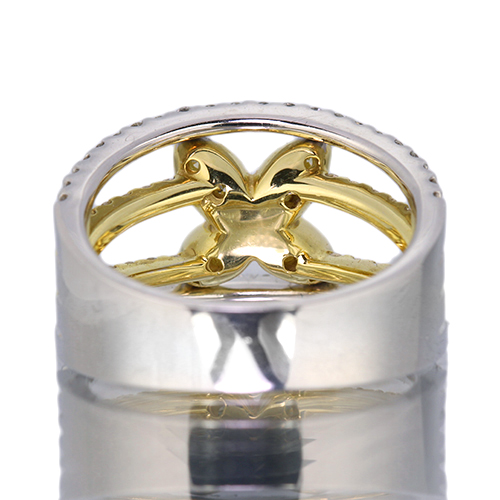 ダイヤモンド 1.0ct イエロー/ホワイトゴールド リング(指輪)【品質