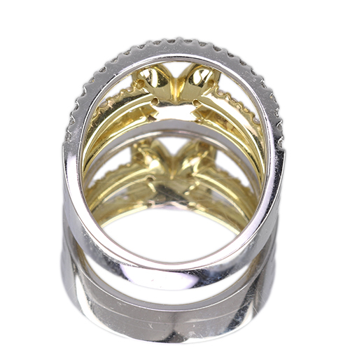 ダイヤモンド 1.0ct イエロー/ホワイトゴールド リング(指輪)【品質