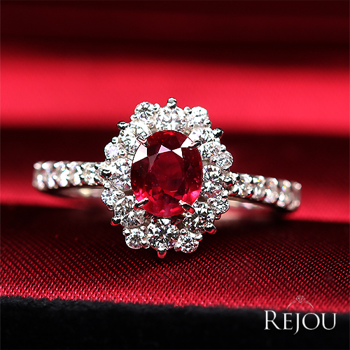 第463回抽選販売＞非加熱ピジョンブラッドルビー 1.0ct ダイヤモンド