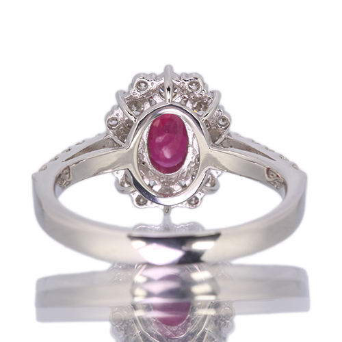 非加熱ピジョンブラッドルビー 1.0ct ダイヤモンド 0.7ct プラチナ