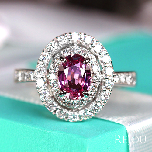 第463回抽選販売＞非加熱ピンクサファイア 約0.9ct ダイヤモンド 0.7ct