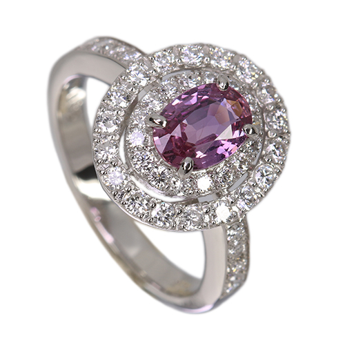 第463回抽選販売＞非加熱ピンクサファイア 約0.9ct ダイヤモンド 0.7ct