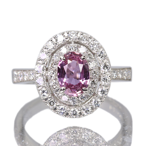 第463回抽選販売＞非加熱ピンクサファイア 約0.9ct ダイヤモンド 0.7ct