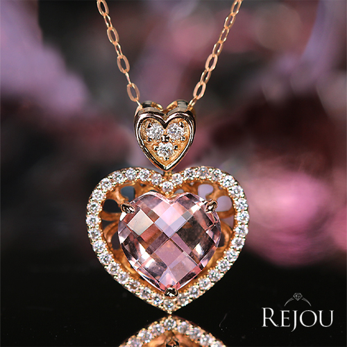 第464回抽選販売＞ハートシェイプモルガナイト 3.3ct ダイヤモンド 約