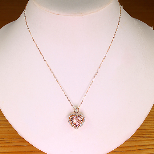 第464回抽選販売＞ハートシェイプモルガナイト 3.3ct ダイヤモンド 約 
