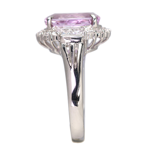 ピンクトパーズ 4.5ct ダイヤモンド 0.7ct プラチナ リング(指輪